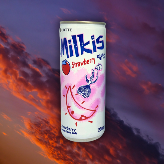Milkis Strawberry - Perlivý mléčný nápoj s jahodovou příchutí 250ml🍓