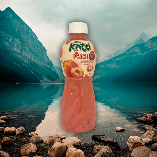 Kato Peach Juice – broskvový osvěžující nápoj s kokosovým želé 320ml🍑